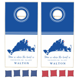 Martha's Vineyard Housewarming Gift Oak Bluffs Cornhole Set