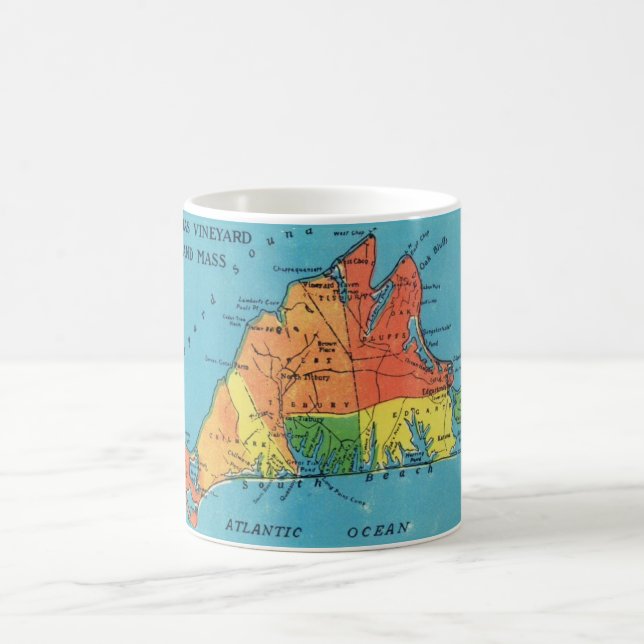Martha's Vineyard Island Map Mug (Center)