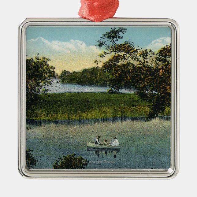 Martha's Vineyard, Lake Tashmoo Scene Metal Ornament (Front)