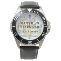 Martha's Vineyard Latitude Longitude Boater's Watch
