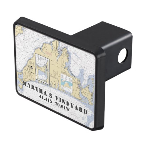 Marthas Vineyard Latitude Longitude Nautical Hitch Cover