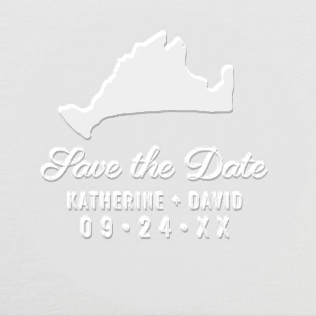 Marthas Vineyard Map Wedding Save the Date Embosser (Design)