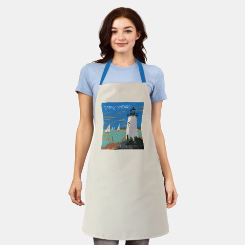 Marthas Vineyard Massachusetts  Lighthouse Apron