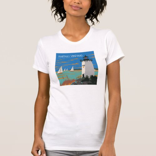 Marthas Vineyard Massachusetts  Lighthouse T_Shirt