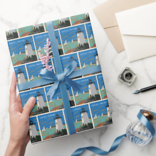 Martha's Vineyard, Massachusetts Lighthouse Wrapping Paper
