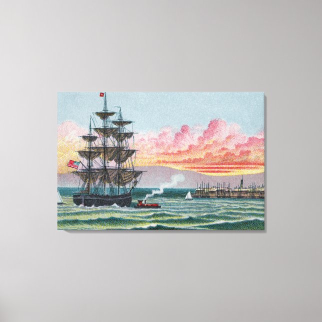 Martha's Vineyard Medium Wrapped Canvas Print (Front)