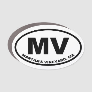 Martha's Vineyard MV Oval Car Magnet