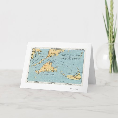 Marthas Vineyard  Nantucket Islands Card