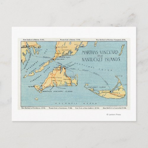Marthas Vineyard  Nantucket Islands Postcard
