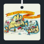 Martha's Vineyard Nantucket Map Ornament<br><div class="desc">Wonderful Christmas or Hanukkah or Holiday gift for your friends!</div>