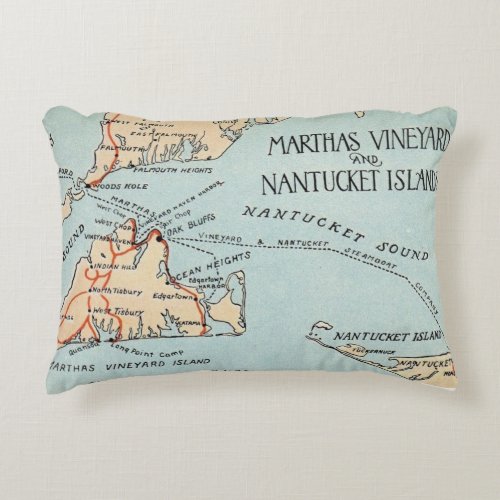 Marthas Vineyard Nantucket Personalize Accent Pillow