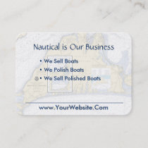 Martha's Vineyard Nautical Chart Clean Fresh Business Card