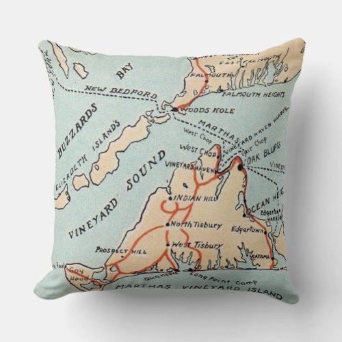 Marthas Vineyard Personalize Throw Pillow