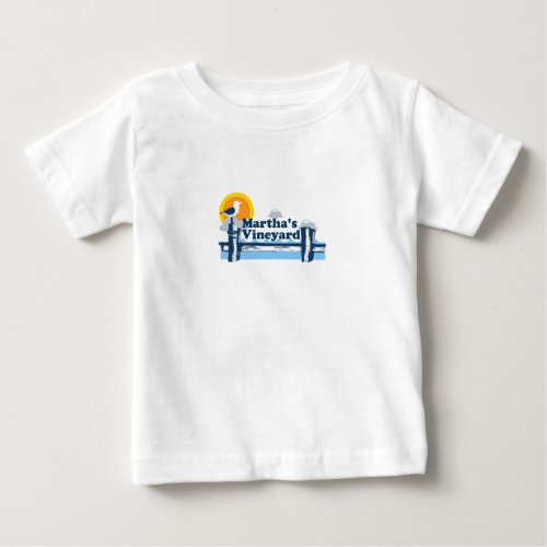 Marthas Vineyard Pier Design Baby T_Shirt