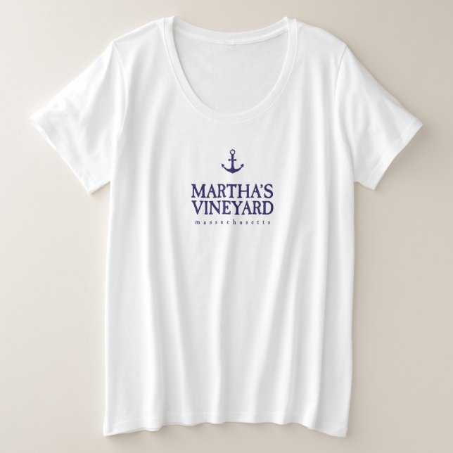 Martha's Vineyard Plus Size T-Shirt (Design Front)
