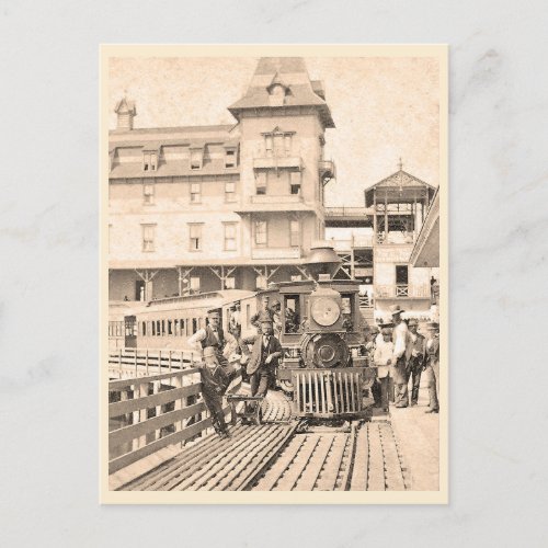 Marthas Vineyard railroad and train vintage photo Postcard