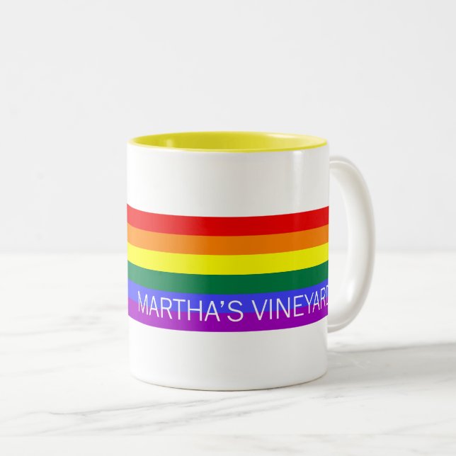 Martha's Vineyard Rainbow Mug (Front Right)