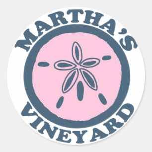 Martha's Vineyard "Sand Dollar" Design. Classic Round Sticker