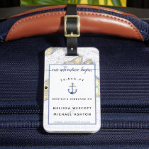 Martha's Vineyard Save the Date Wedding Luggage Tag