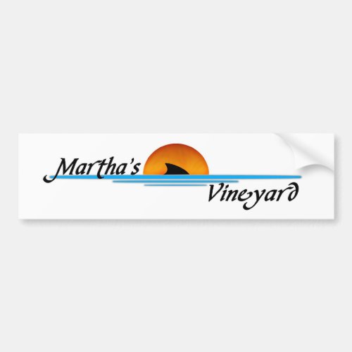 Marthas Vineyard Shark Bumper Sticker