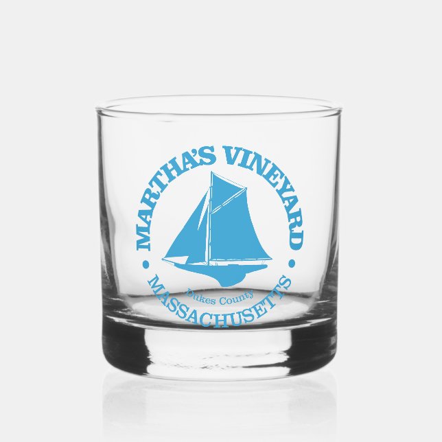 Martha's Vineyard (sloop) Whiskey Glass (Front)