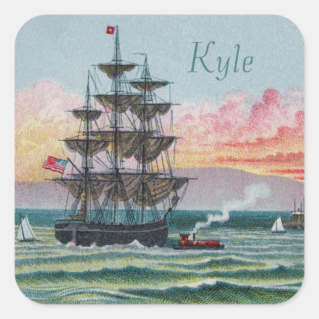 Martha's Vineyard Square Stickers (Front)