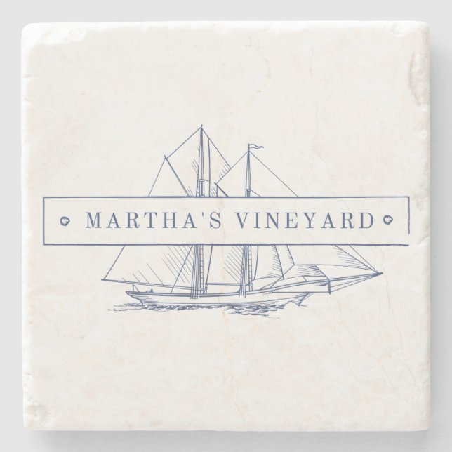 Martha's Vineyard Stone Coaster (Front)