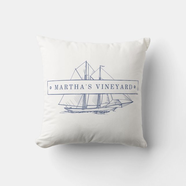 Martha's Vineyard Throw Pillow (Front)