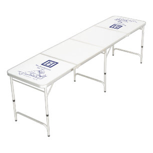 Martha's Vineyard Vintage Map SV Navy Blue Beer Pong Table