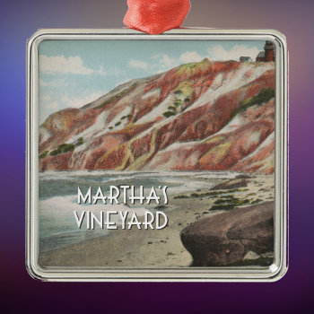 Martha's Vineyard Vintage Metal Ornament by whereabouts at Zazzle