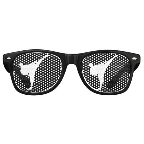 Martial art karate kick ninja black party shades