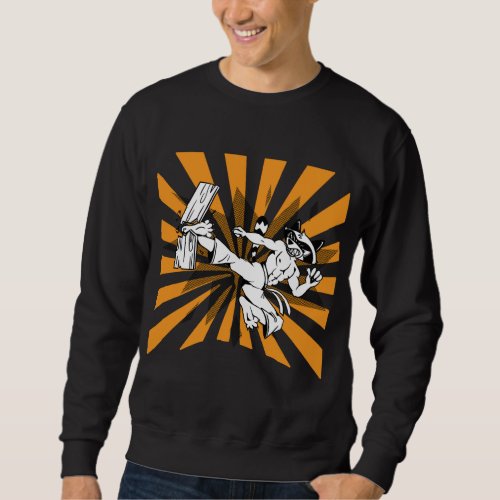 Martial Art Karate Raccoon Sweatshirt