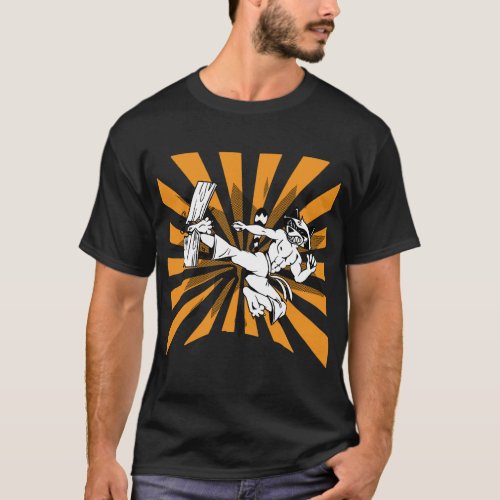 Martial Art Karate Raccoon T_Shirt