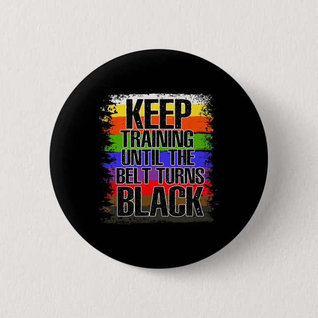 Martial Artist Black Belt - Tae Kwon Do - Karate  Button (Front)