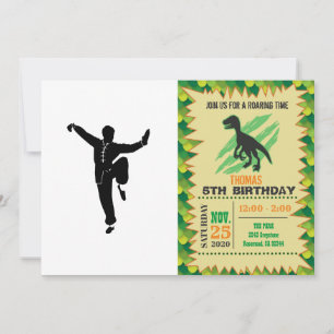 Martial Artists - Choose background color Invitation