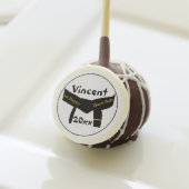 Martial Arts 1st Degree Black Belt Cake Pops (Front Insitu)