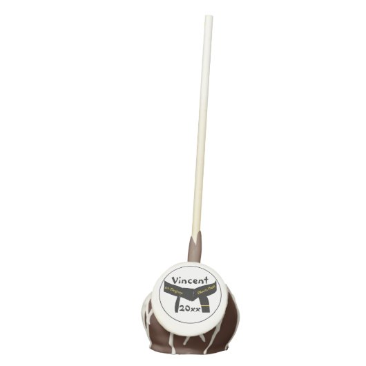 Martial Arts 1st Degree Black Belt Cake Pops (Front)