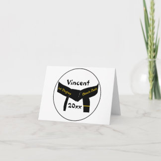 Martial Arts 1st Degree Black Belt Card