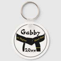 Martial Arts 1st Degree Black Belt Keychain