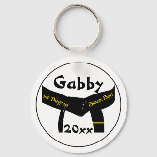 Martial Arts 1st Degree Black Belt Keychain