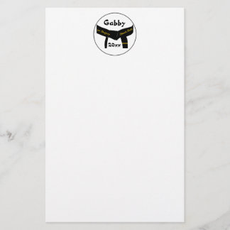 Martial Arts 1st Degree Black Belt Stationery