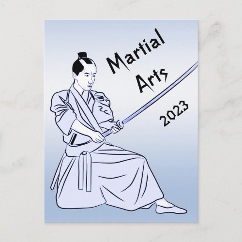 Martial Arts _ 2023 Calendar on Back Postcard