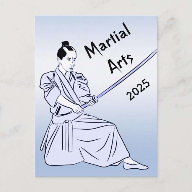 Martial Arts - 2025 Calendar on Back Postcard