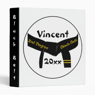 Martial Arts 2nd Degree Black Belt Binder