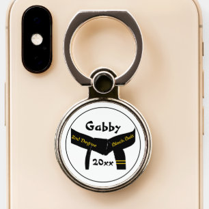 Martial Arts 2nd Degree Black Belt Phone Ring Stand