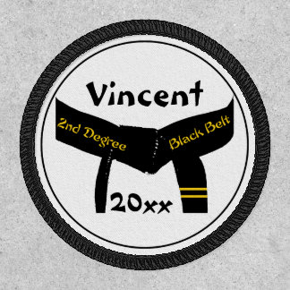 Martial Arts 2nd Degree Black Belt Rank Patch