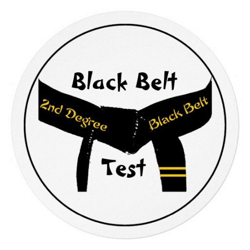 Martial Arts 2nd Degree Black Belt Test 5.25x5.25 Square Paper ...