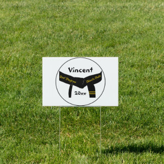 Martial Arts 2nd Degree Black Belt Yard Sign