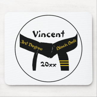 Martial Arts 3rd Degree Black Belt Mouse Pad
