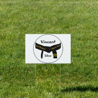 Martial Arts 3rd Degree Black Belt Sign